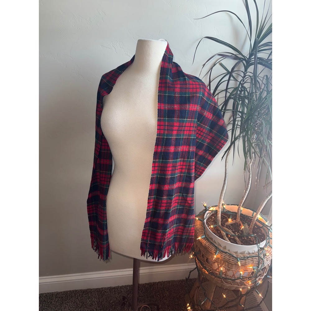 Tartan Plaid Red and Green Scarf Wrap